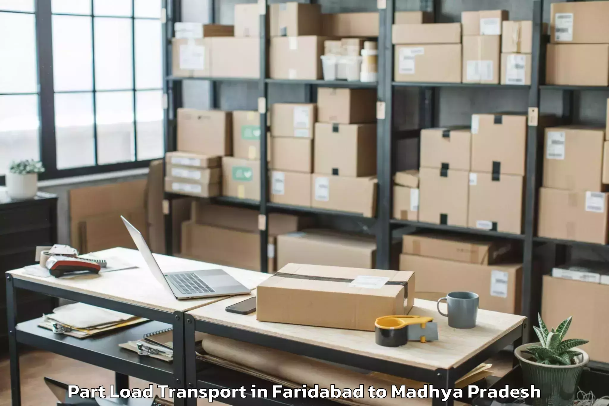 Book Faridabad to Mandleshwar Part Load Transport Online